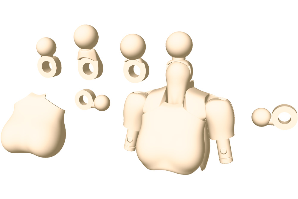 KP565 Megami Device M.S.G 01 TOPS SET SKIN COLOR A